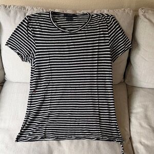 Ksubi Black and gray Striped Short Sleeve Tee